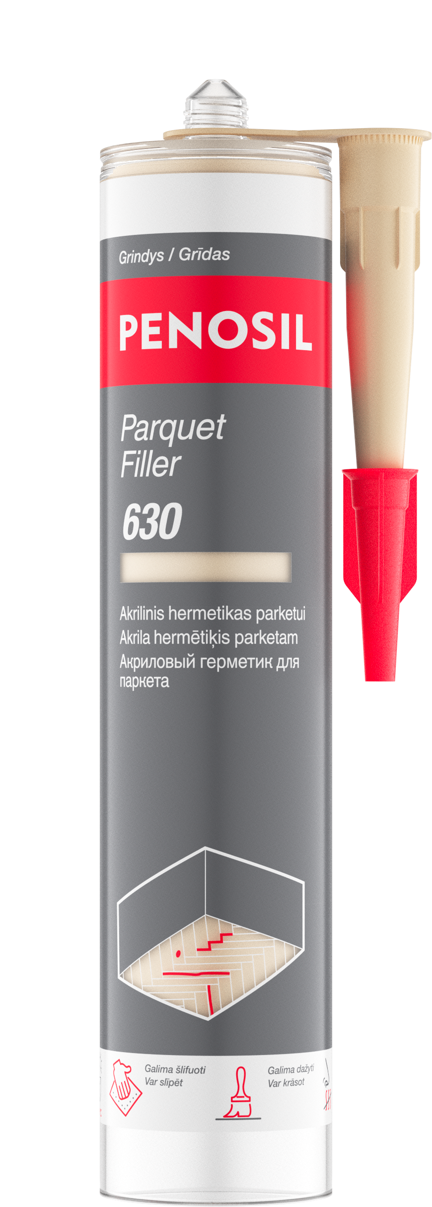Parketo glaistas PENOSIL PARQUET FILLER 630 PF92, alksnio, eglės sp., 300 ml