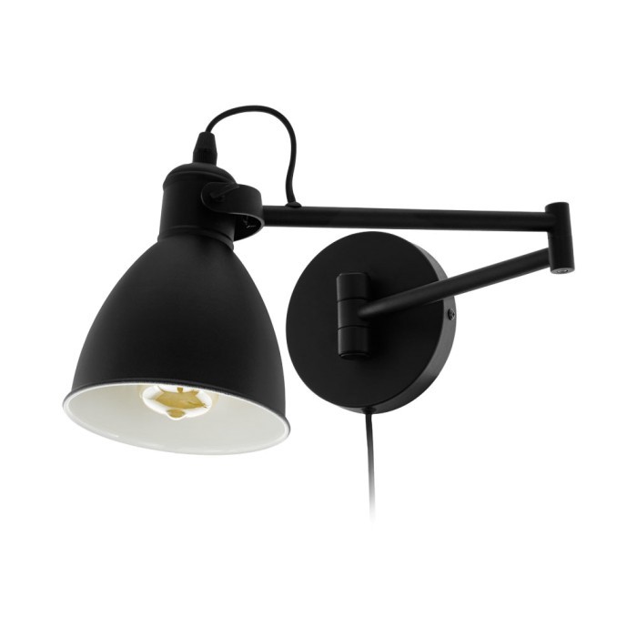 Sieninis šviestuvas EGLO SAN PERI, E27-LED-A60, 1 x 10 W, juodos sp.-0
