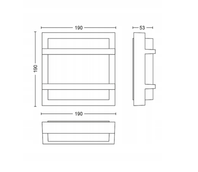 Sieninis LED lauko šviestuvas PHILIPS PETRONIA, IP44, 4000K, 12W, 1200lm, antracito sp. - 4
