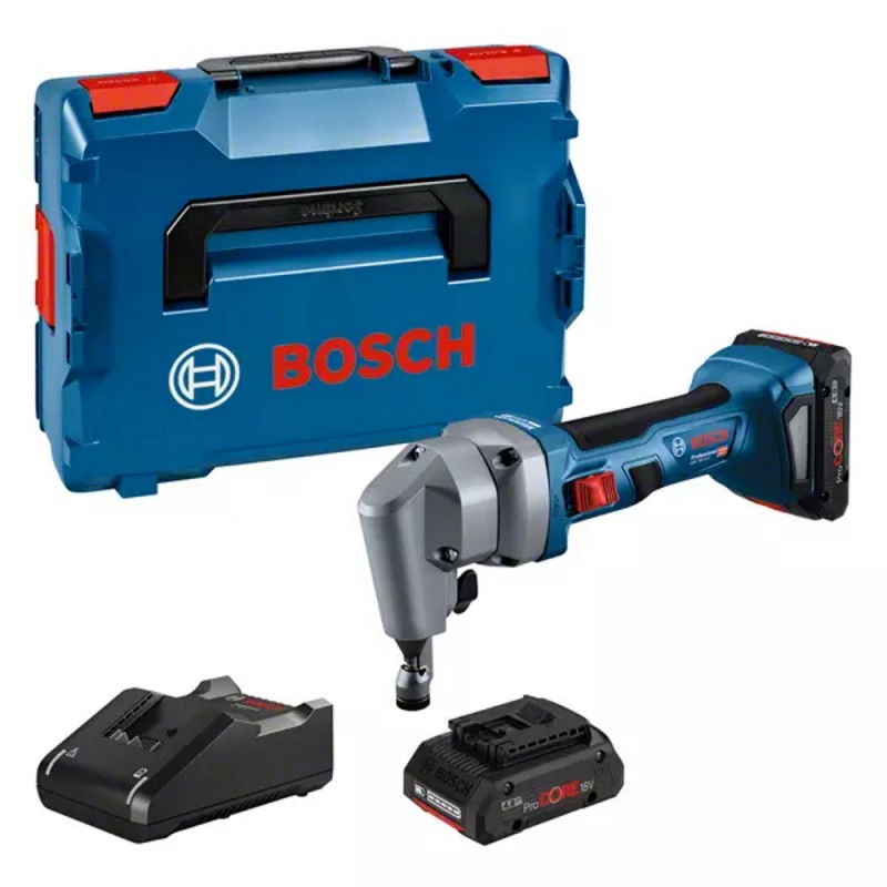Akumuliatorinės skardos žirklės BOSCH PRO GNA 18V-16 E  (2x ProCORE18V 4.0Ah, in L-BOXX)-0