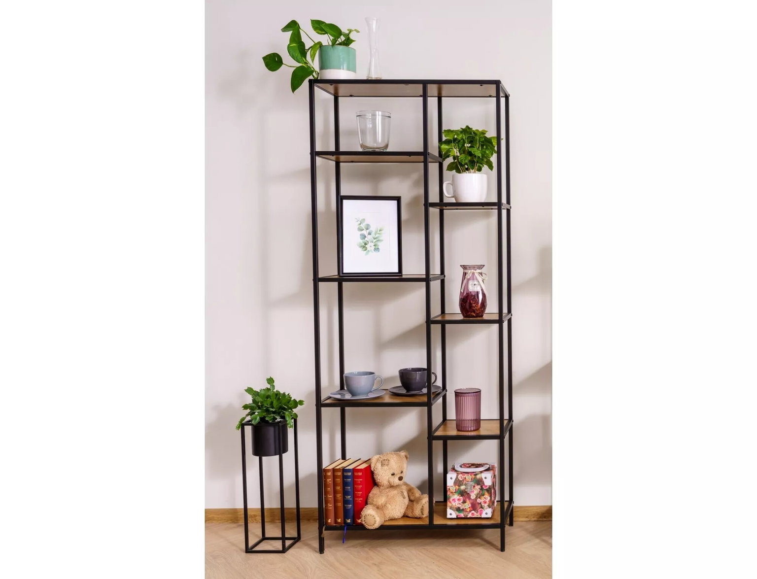 Pastatoma lentyna COSTA B, 70 cm, ąžuolo/juoda - 6