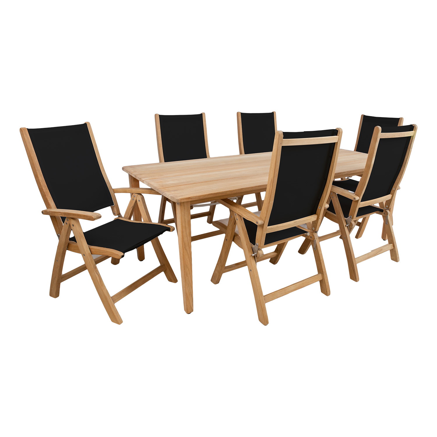 Lauko baldų komplektas MALDIVE, juoda/ruda-1