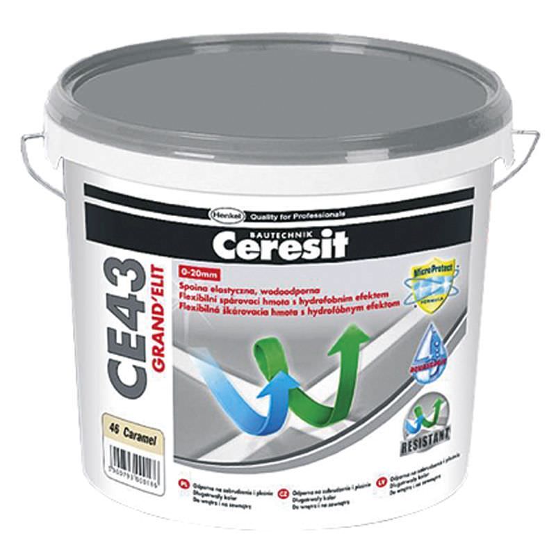 Ypač atsparus elastingas siūlių glaistas CERESIT CE43 GRANIT ELIT 01, baltos sp., 5 kg-0