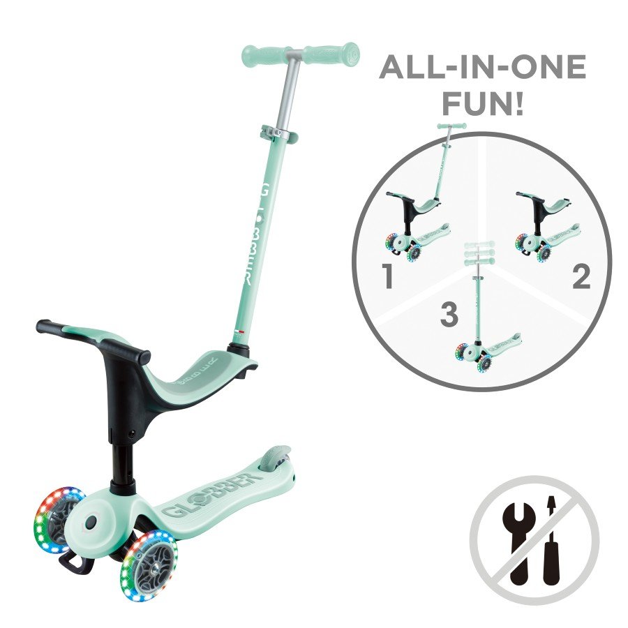 Paspirtukas GLOBBER Go Up Sporty Lights V2, mėtinės sp. - 4