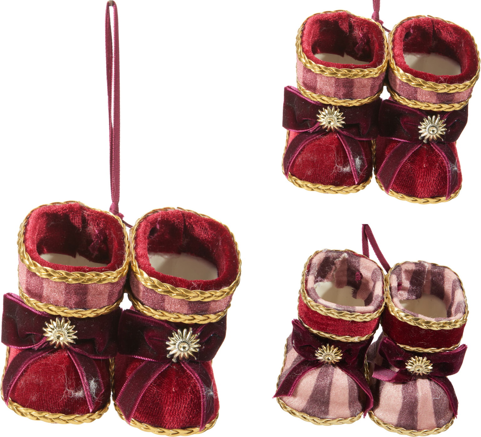 Pakabinama kalėdinė dekoracija WINTER SHOE, įvairių sp., 2 rūšių, 8 x 9 cm-0