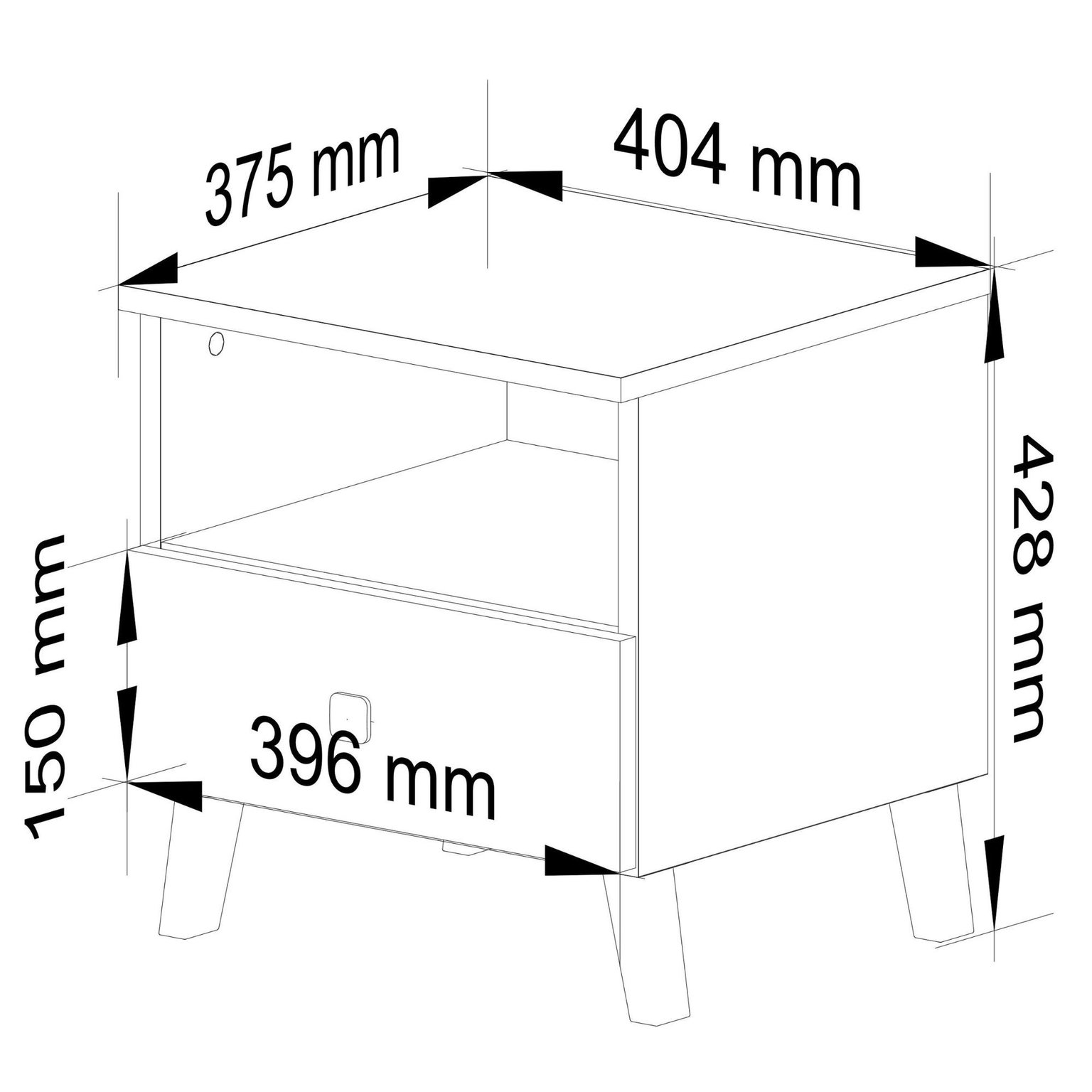Naktinis staliukas MOBI K-01, kašmyro - 3