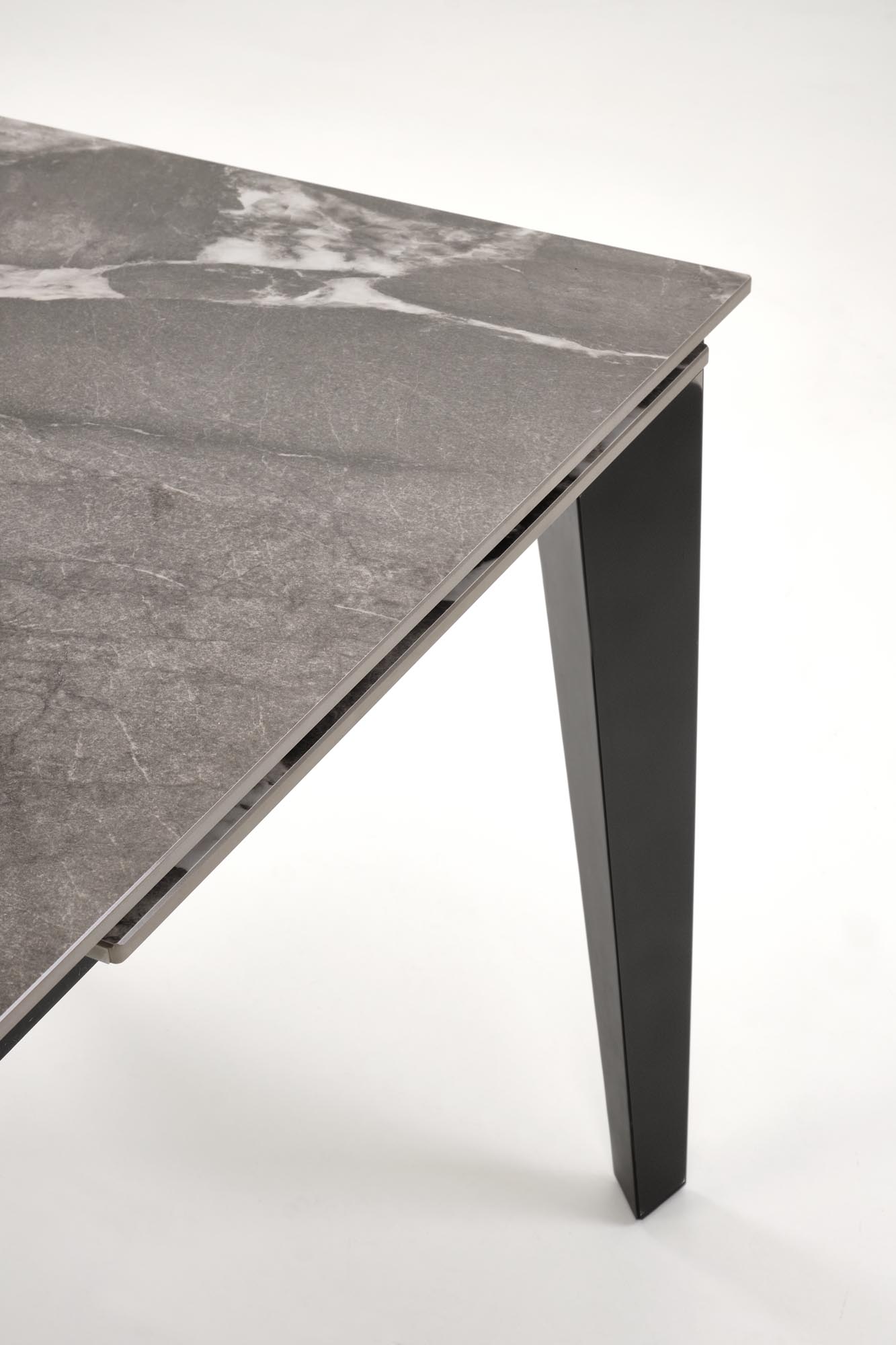 Valgomojo stalas FELIX, 124-184 x 81 cm, pilka-1
