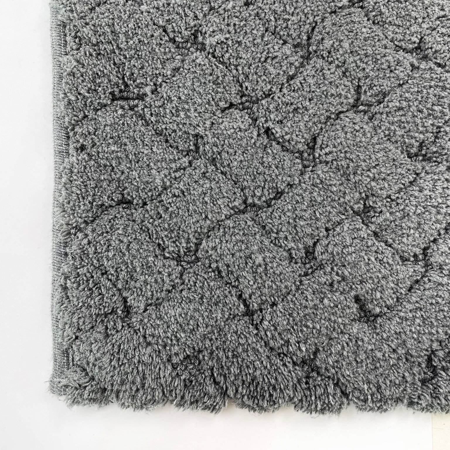Vonios kilimėlis CREYA INTRECCIO, perdirbta medvilnė, tamsiai pilkos sp., 60 x 110 cm-1