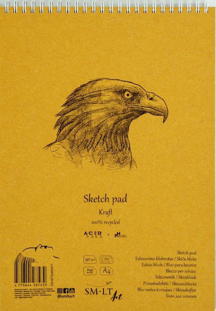 Piešimo bloknotas Authentic A4 60 lapų