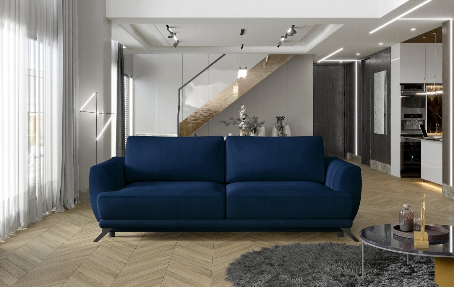 Sofa Megis, tamsiai mėlyna