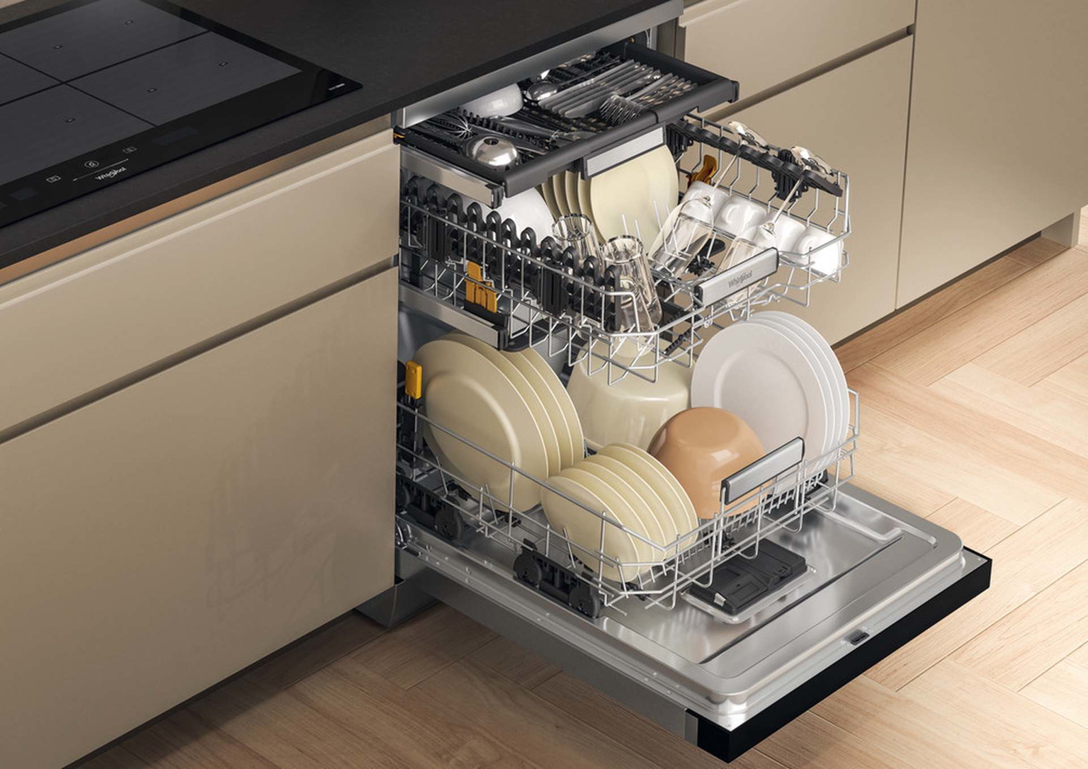 Indaplovė Whirlpool W7F HS41 X, sidabro - 4
