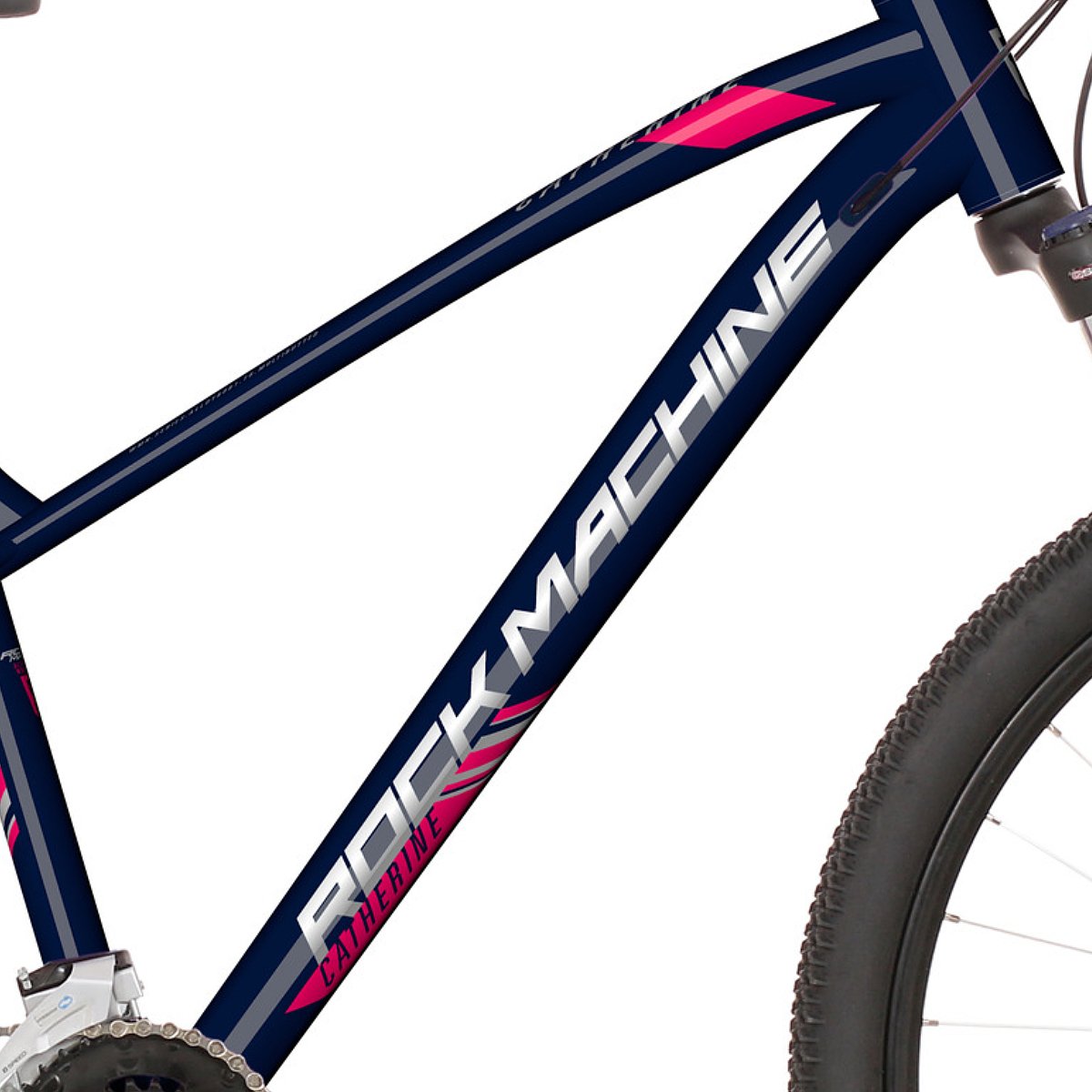 Kalnų dviratis Rock Machine 27.5 Catherine 70-27 mėlynas/rožinis (S) - 4