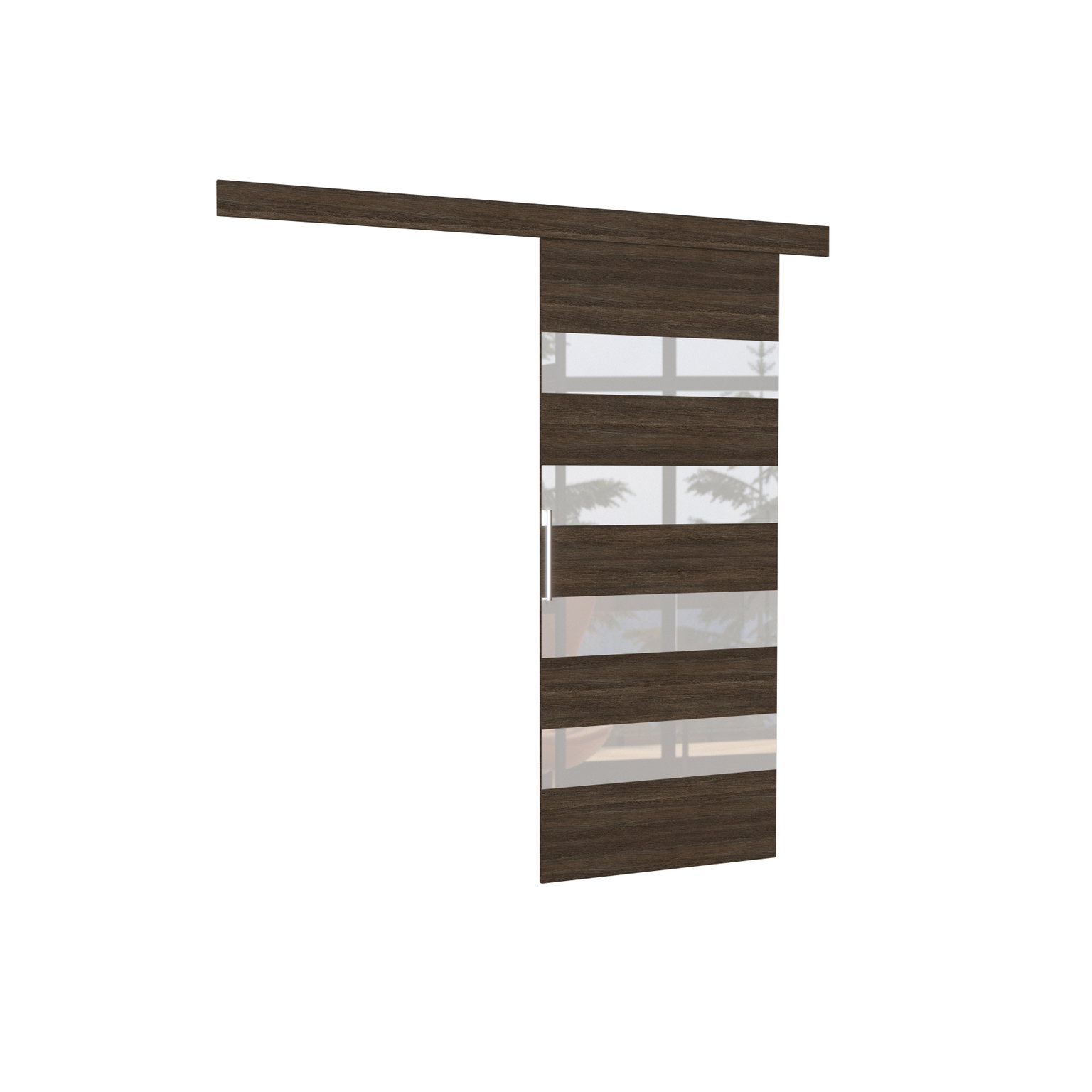 Stumdomos durys MILOU 96, 96 x 205 cm, ruda-1