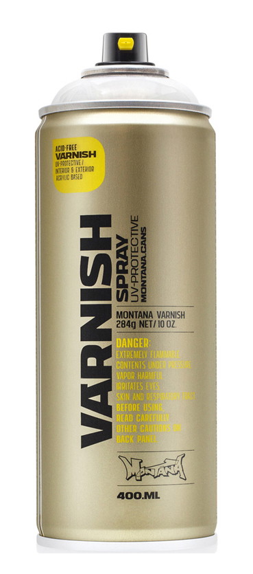 Purškiamas akrilinis lakas MONTANA VARNISH, atsparus UV, be rūgščių, blizgus, 400 ml-0