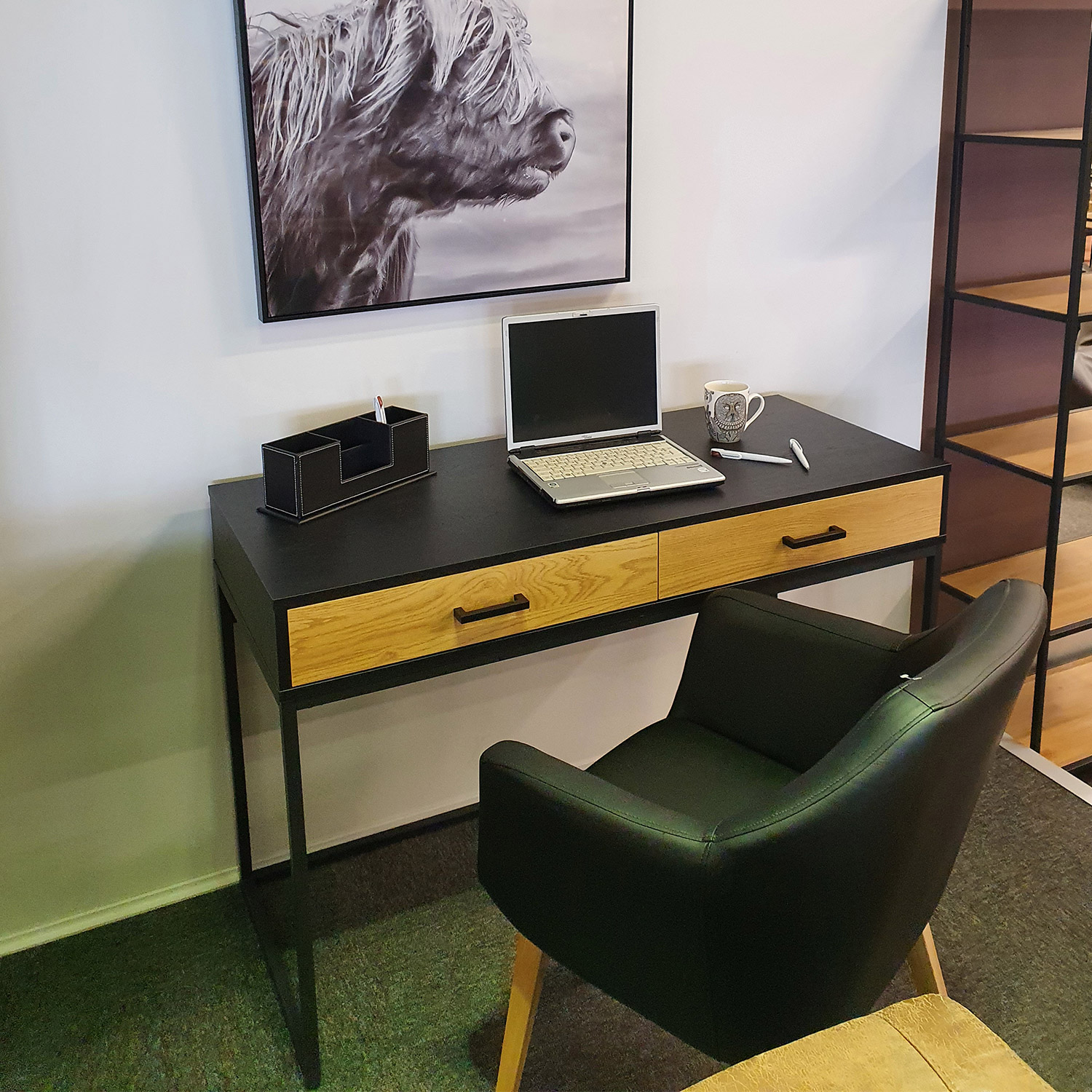 Rašomasis stalas AMSTERDAM, 120x50x79 cm, juodas-1