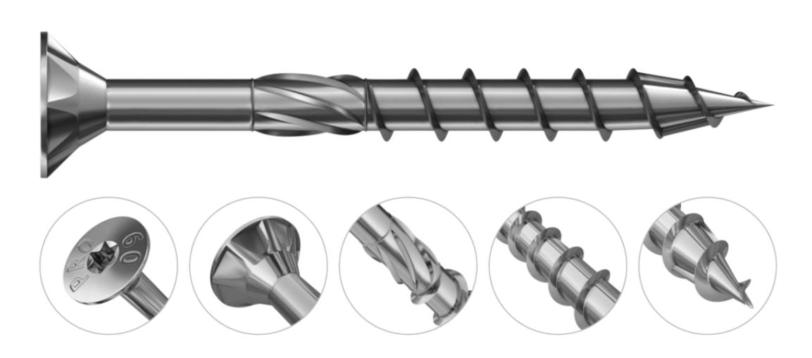 Konstrukciniai sraigtai medienai PROCUT 3,0x20mm, 48 vnt-0