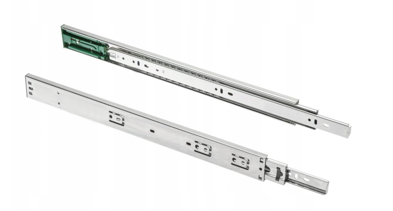 Stalčių bėgeliai, teleskopiniai 350 mm, su atstumimu, maks.25 kg-0