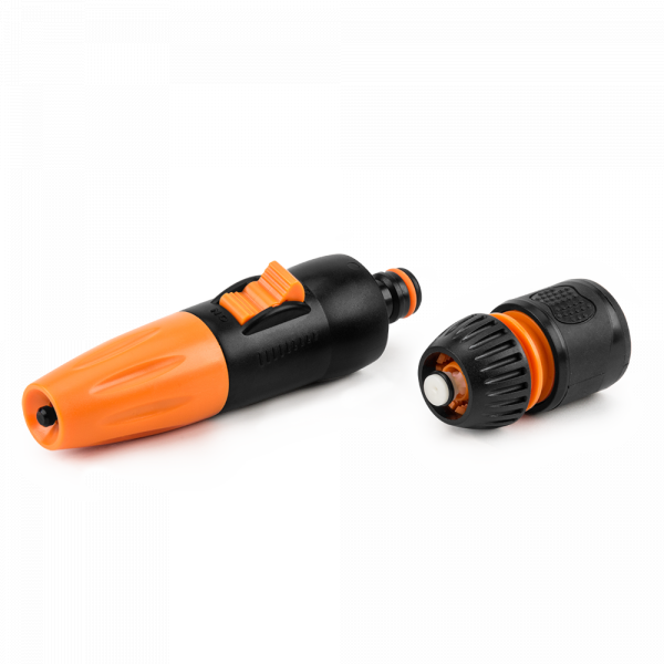 2 dalių laistymo priedų rinkinys 1/2" žarnoms BRADAS BLACK LINE-0