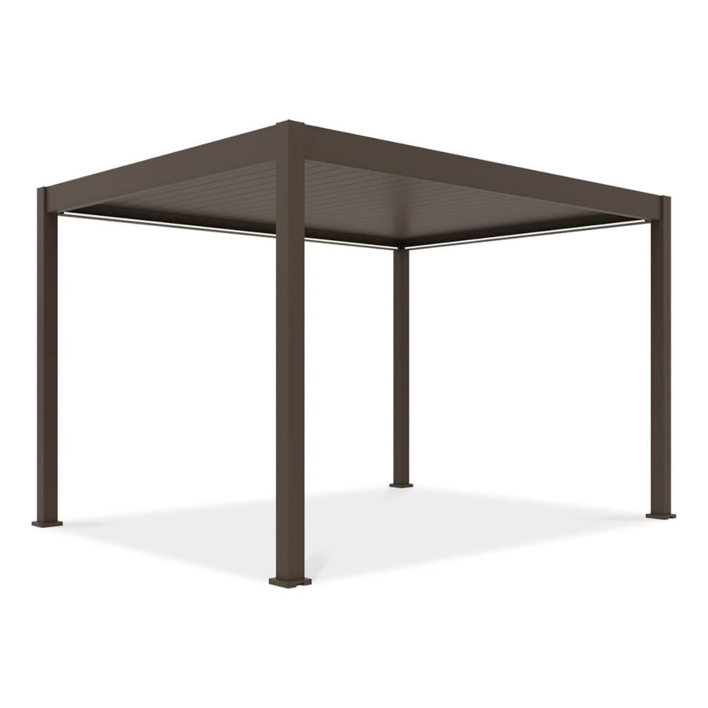Pavėsinė Pergola ELEGANCE AUTOMATIC 300x400x256 cm su LED, Taupe-0