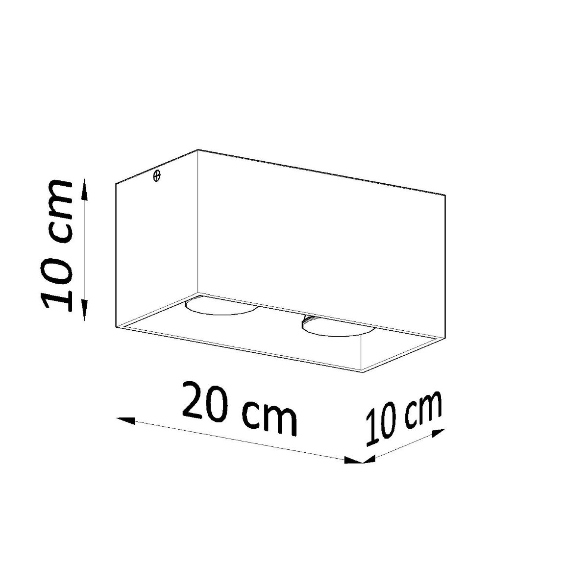 Taškinis šviestuvas SOLLUX QUAD baltas, 40 W - 5