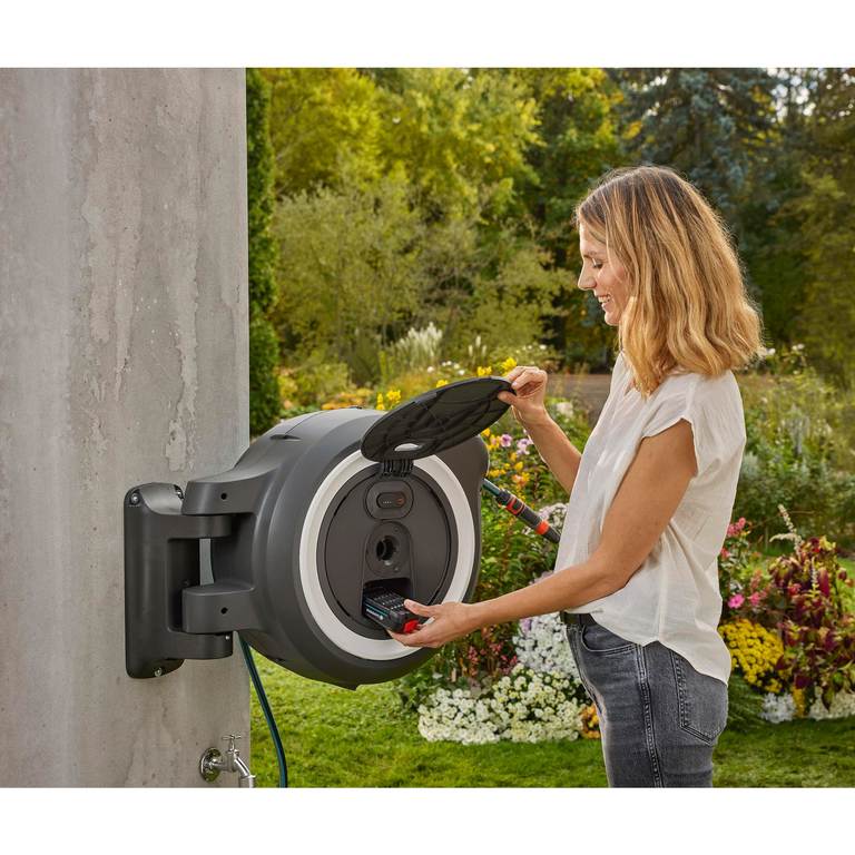 Automatinė žarnos ritė su laistymo žarna Gardena PowerRoll XXL Solo, 40 m - 3