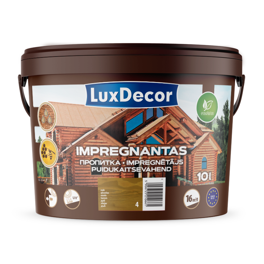 Medienos impregnantas LUXDECOR, pilkos sp., 10 l-0