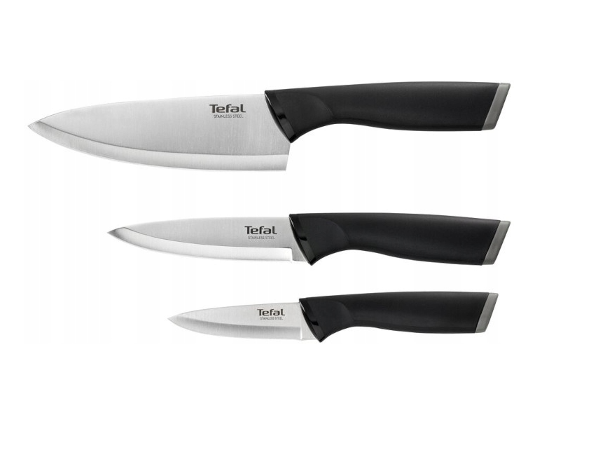 Virtuvinių peilių komplektas TEFAL Comfort, juodos sp., 9cm, 12cm, 15cm, 3 vnt. - 1