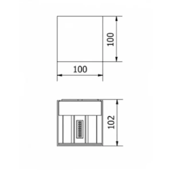 Sieninis LED lauko šviestuvas GTV Missouri-K , IP54, 7W, 4000 K, 540 lm, antracito sp., 10 x 10 cm - 3