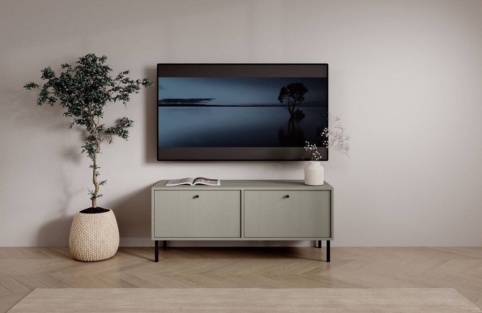 TV spintelė Tili 2D, žalia - 4