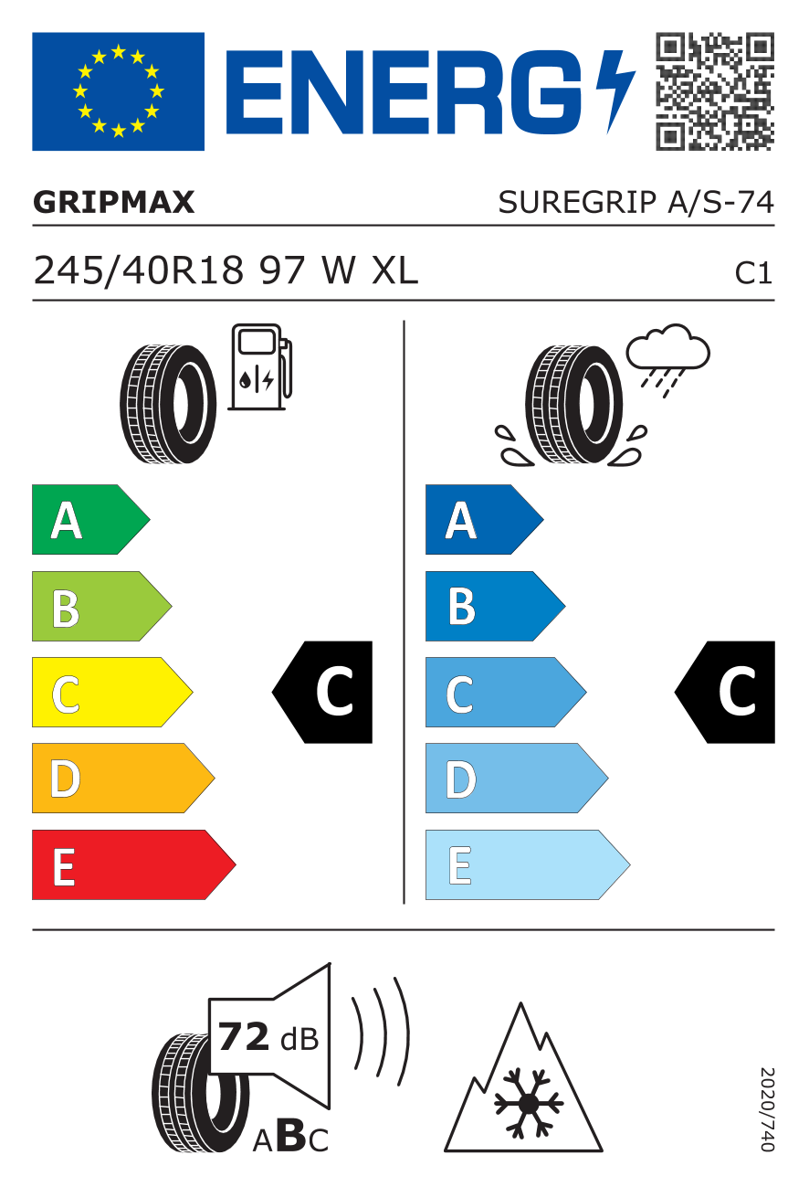 Gripmax SureGrip A/S (Status AllClimate) 245/40 R18 97 W - 2