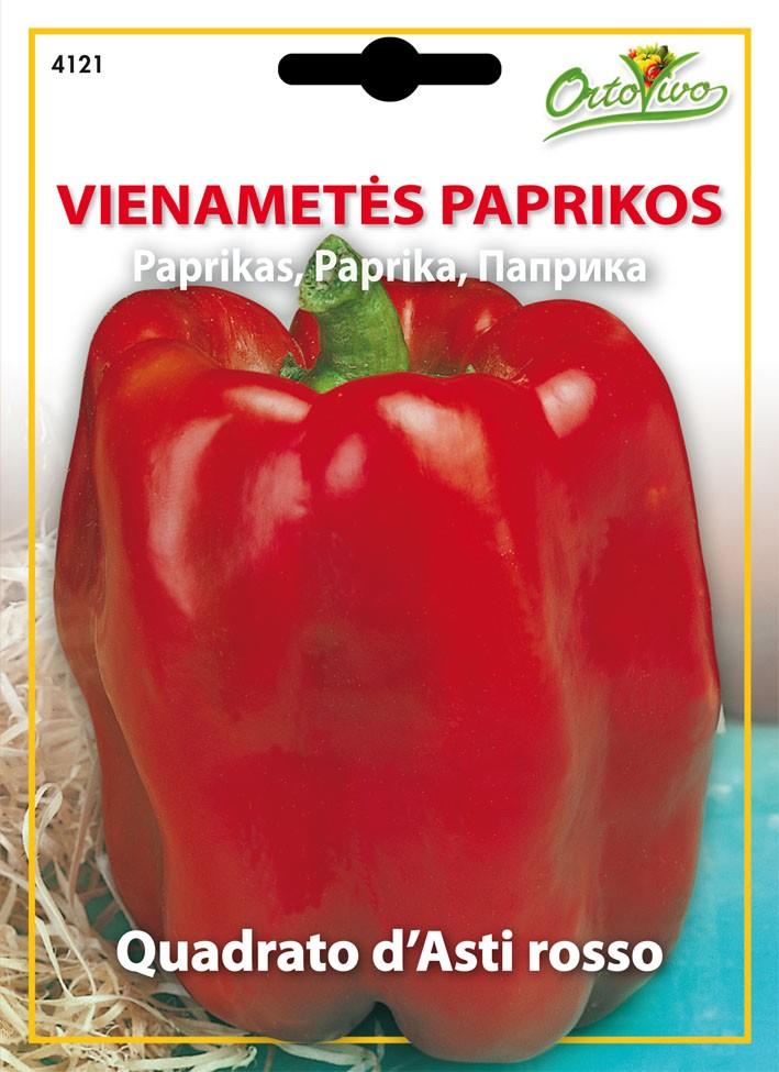 Paprikų sėklos QUADRATO DASTI ROSSO, 1,2 g-0