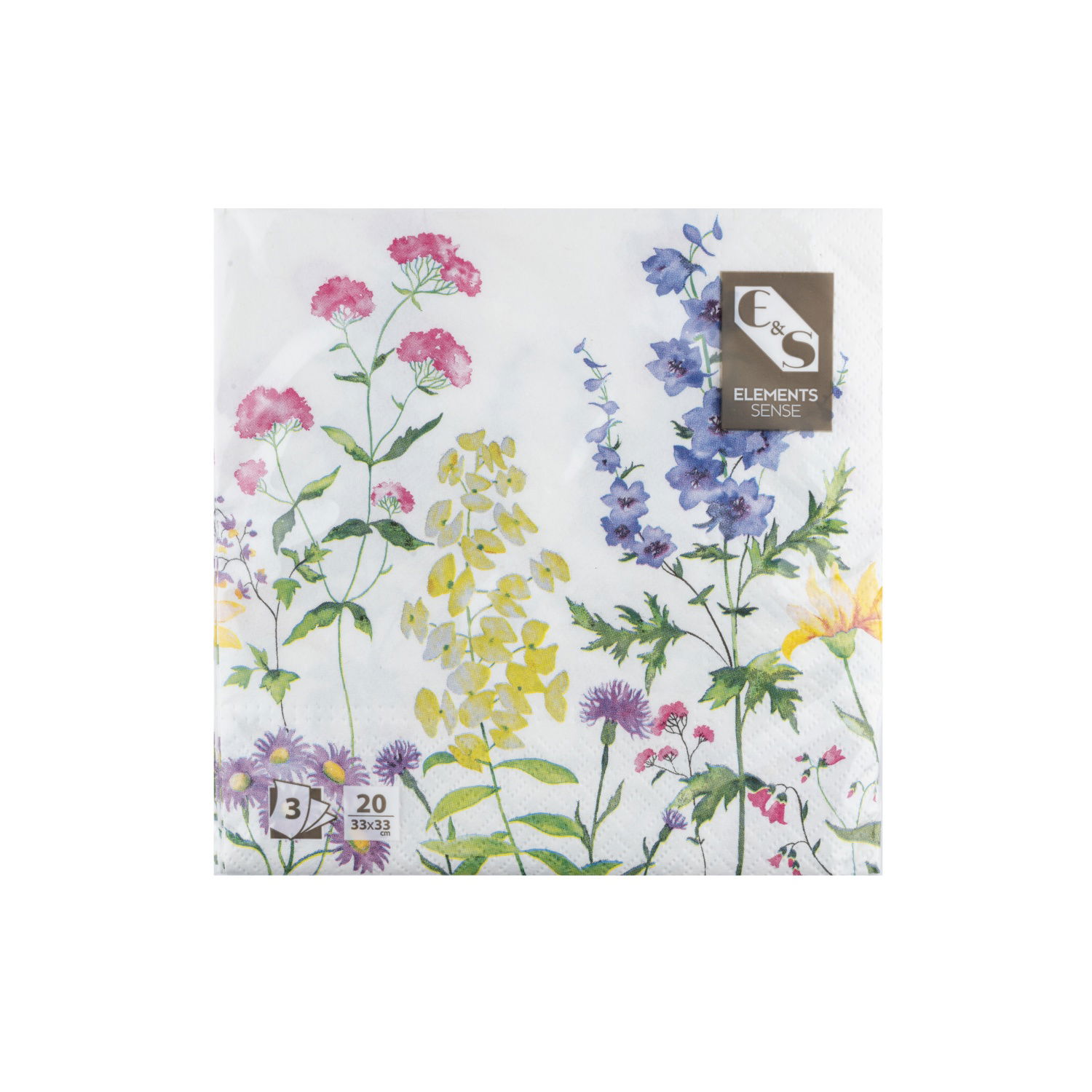 Dekoratyvinės stalo servetėlės ELEMENTS SENSE FLOWERS, 33 x 33 cm, 20 vnt-0