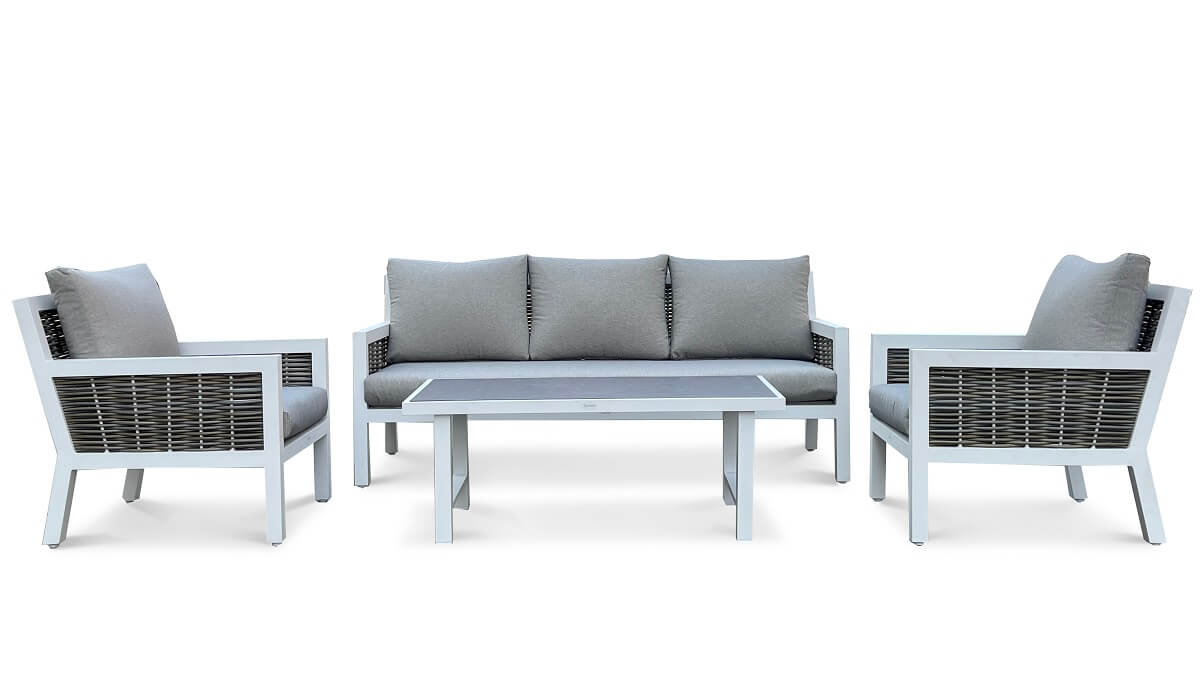 Lauko baldų komplektas Olympia Caffe, White - 3