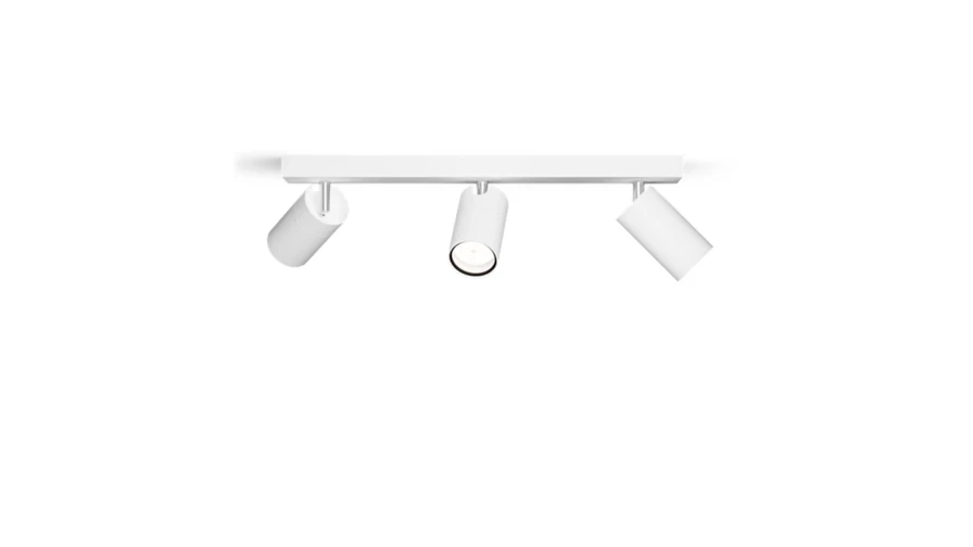 Taškinis LED šviestuvas PHILIPS IDRIS, IP44, 3xGU10, max 3x5W, baltos sp., 8,3x44,2x12cm - 1