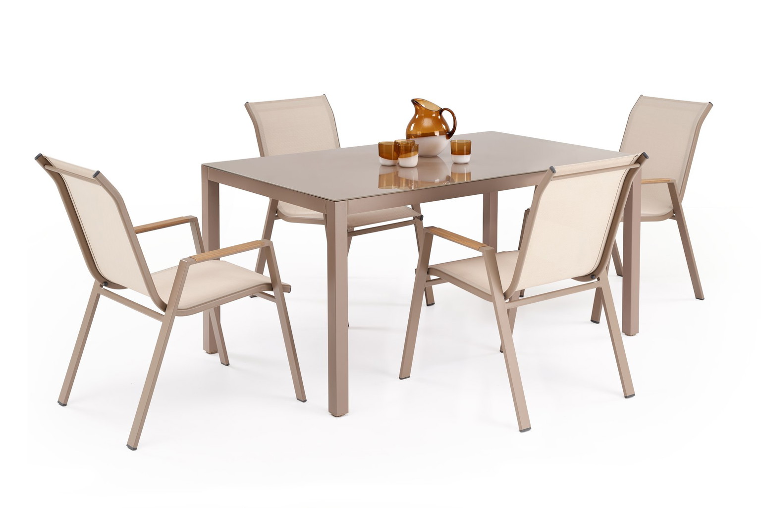 Lauko stalas Hover, smėlio sp., 150 cm x 90 cm x 75 cm-0