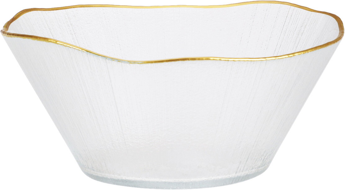Stiklinis dubuo GOLDEN RIM, 9 x 21 cm-0