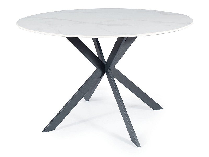 Valgomojo stalas  TALIA FI120, balta/juoda