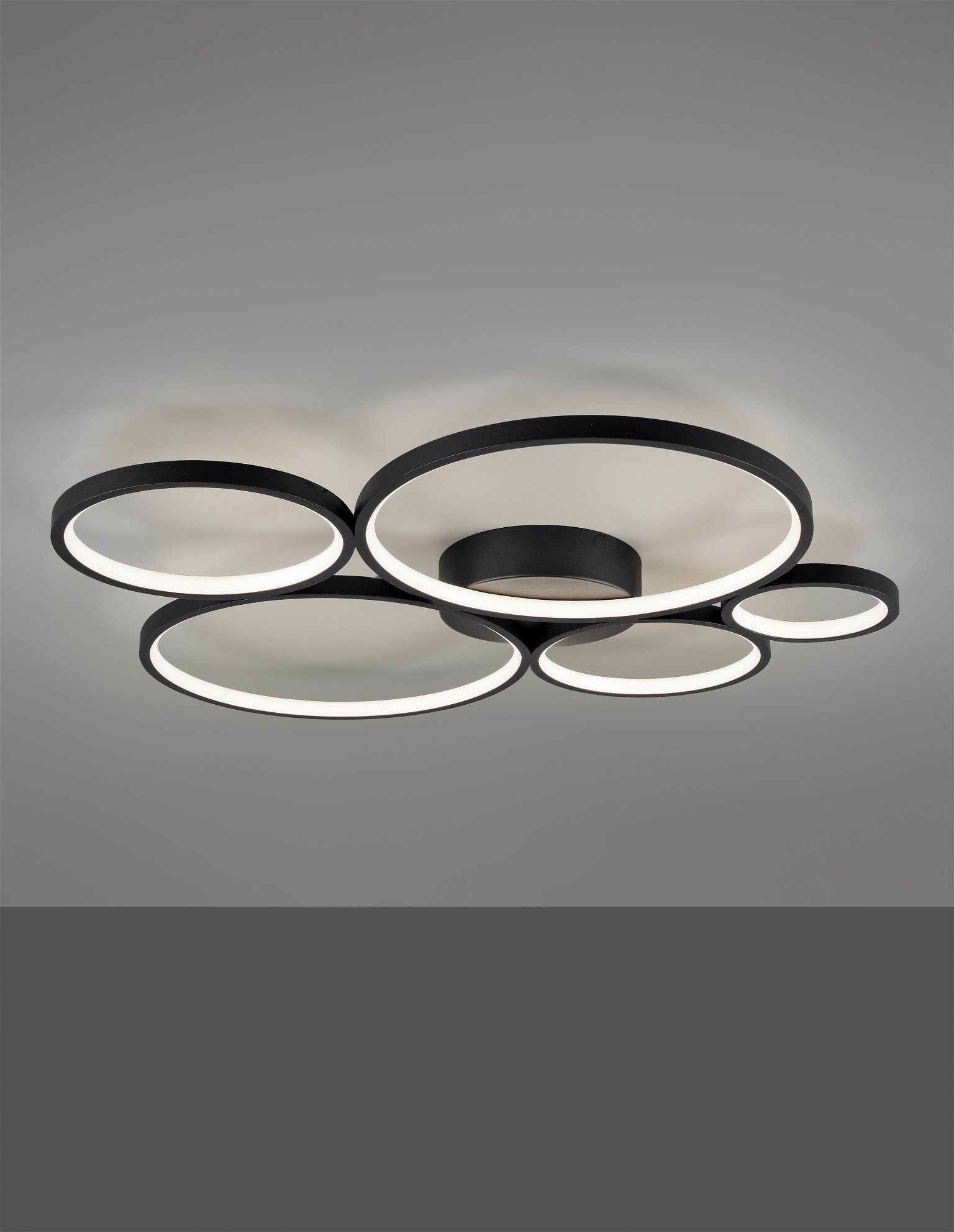 Lubinis LED šviestuvas TRIO RONDO, 49W, max 5800lm, 3000K, juodos sp., dimeriuojamas, 59x53 cm - 6