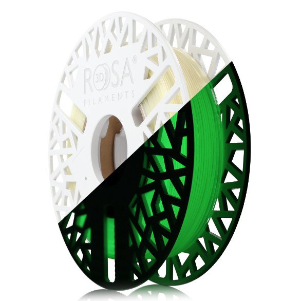 3D plastikas Rosa3D PET-G GLOW IN THE DARK, 0.5 kg, 1.75 mm, žalia sp.-0