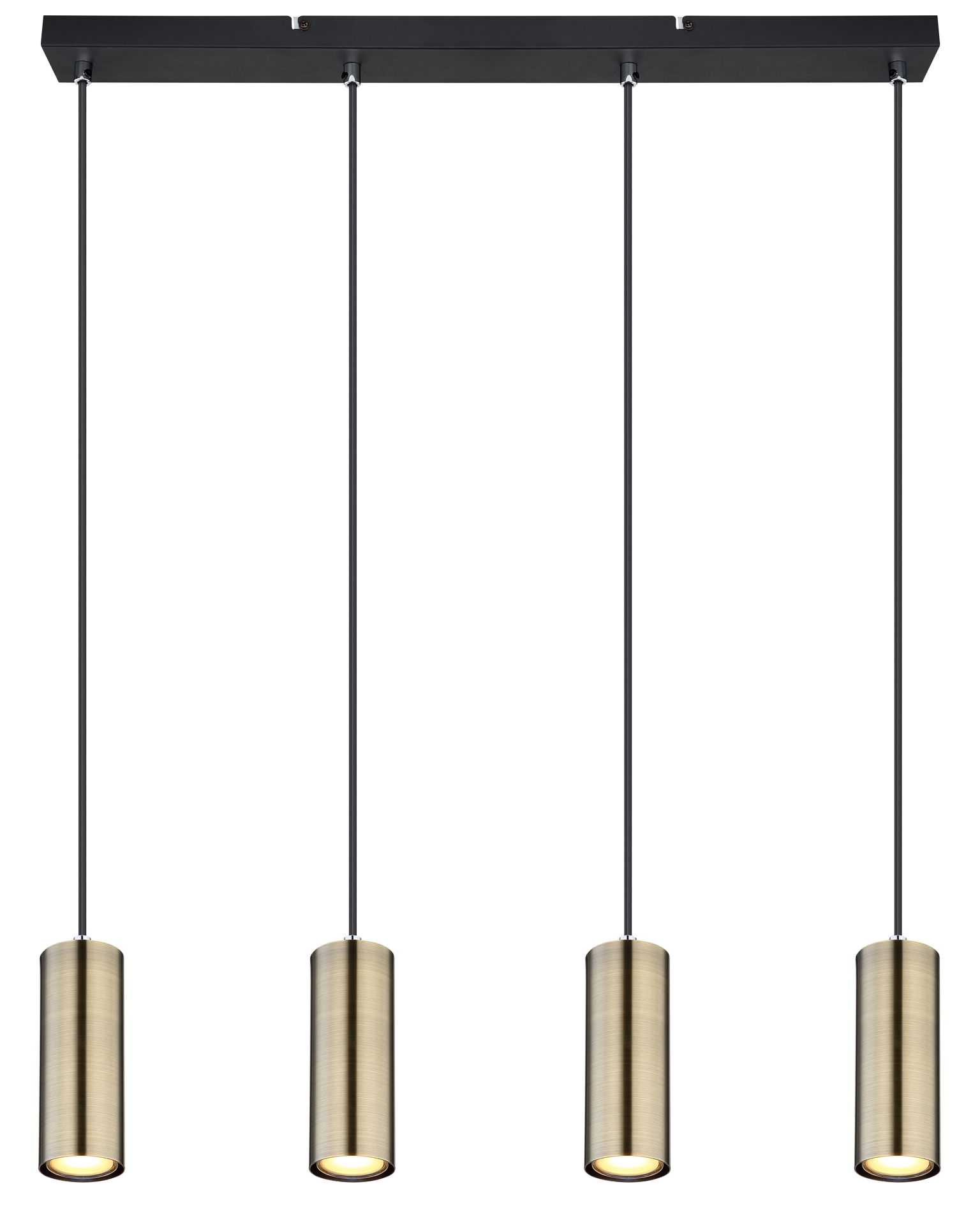 Pakabinamas šviestuvas GLOBO Robby, 4 x GU10, 35W, žalvario/matinės juodos sp., 6x65x120cm - 3