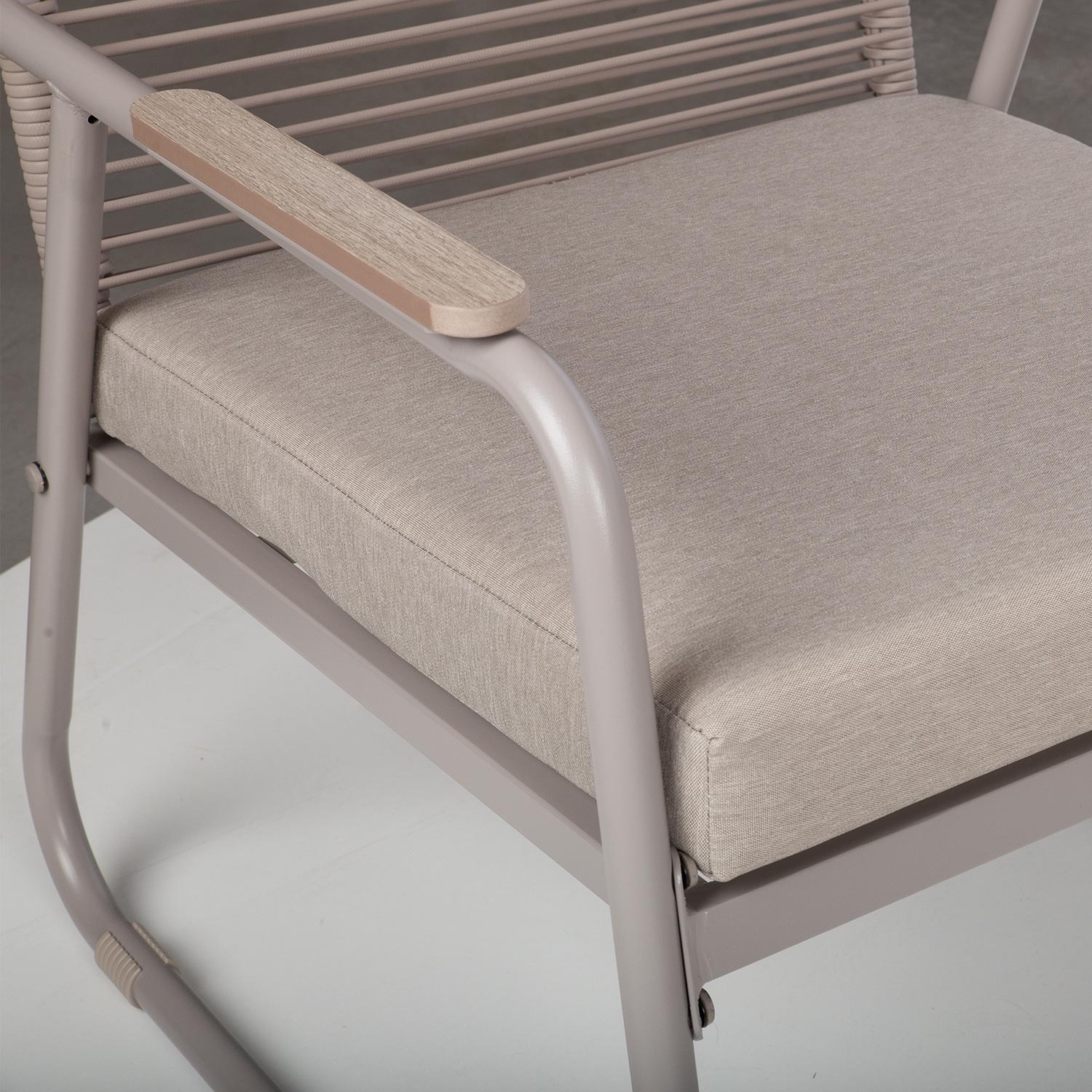 Lauko baldų komplektas MACOS stalas, sofa ir 2 kėdės, smėlio spalvos - 4