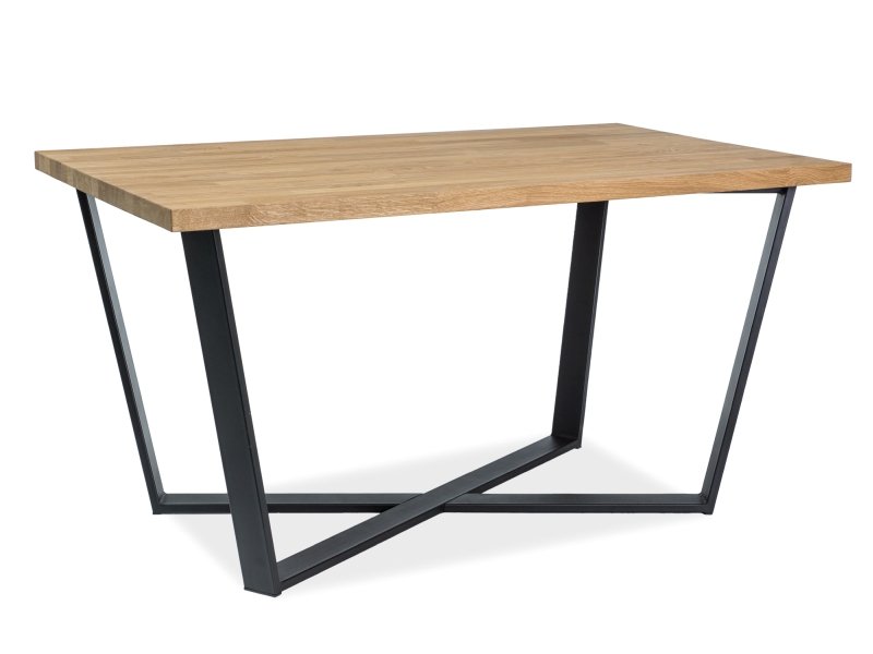 Valgomojo stalas MARCELLO, 150 x 90 cm, ąžuolo/juoda