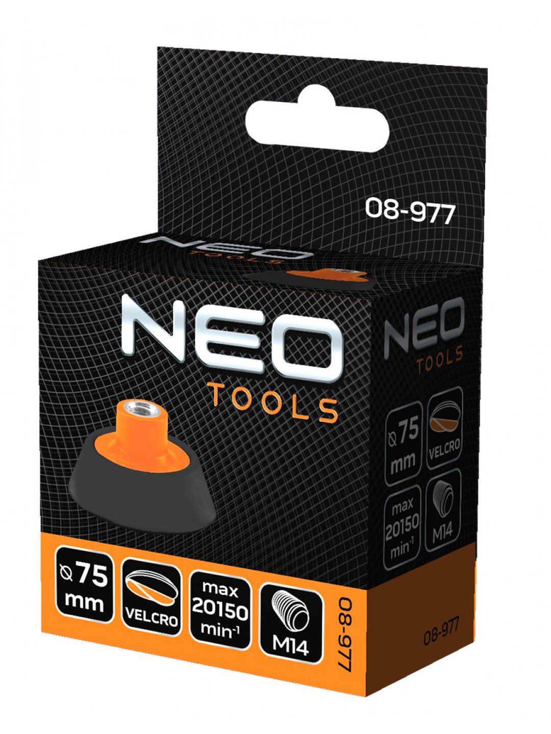 Poliravimo pado laikiklis NEO Velcro, 75 mm, skirtas 80 mm padams - 4