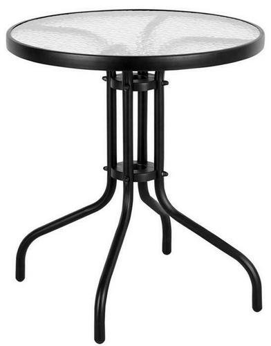 Lauko stalas Bergama, ⌀ 60 cm, juodas