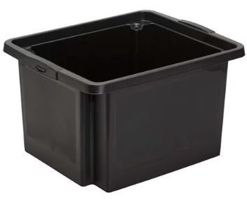 Daiktu saugojimo dėžė be dangčio KIS H-BOX S, juodos sp., 35 x 42 x h23 cm, 23 L