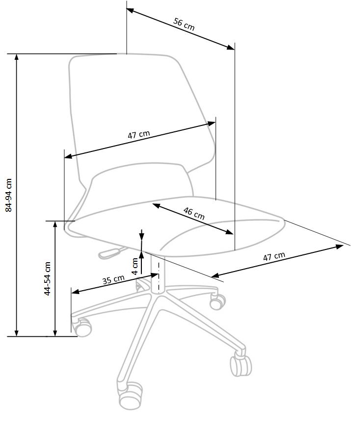 Biuro kėdė GRAVITY, mėlyna/juoda-1