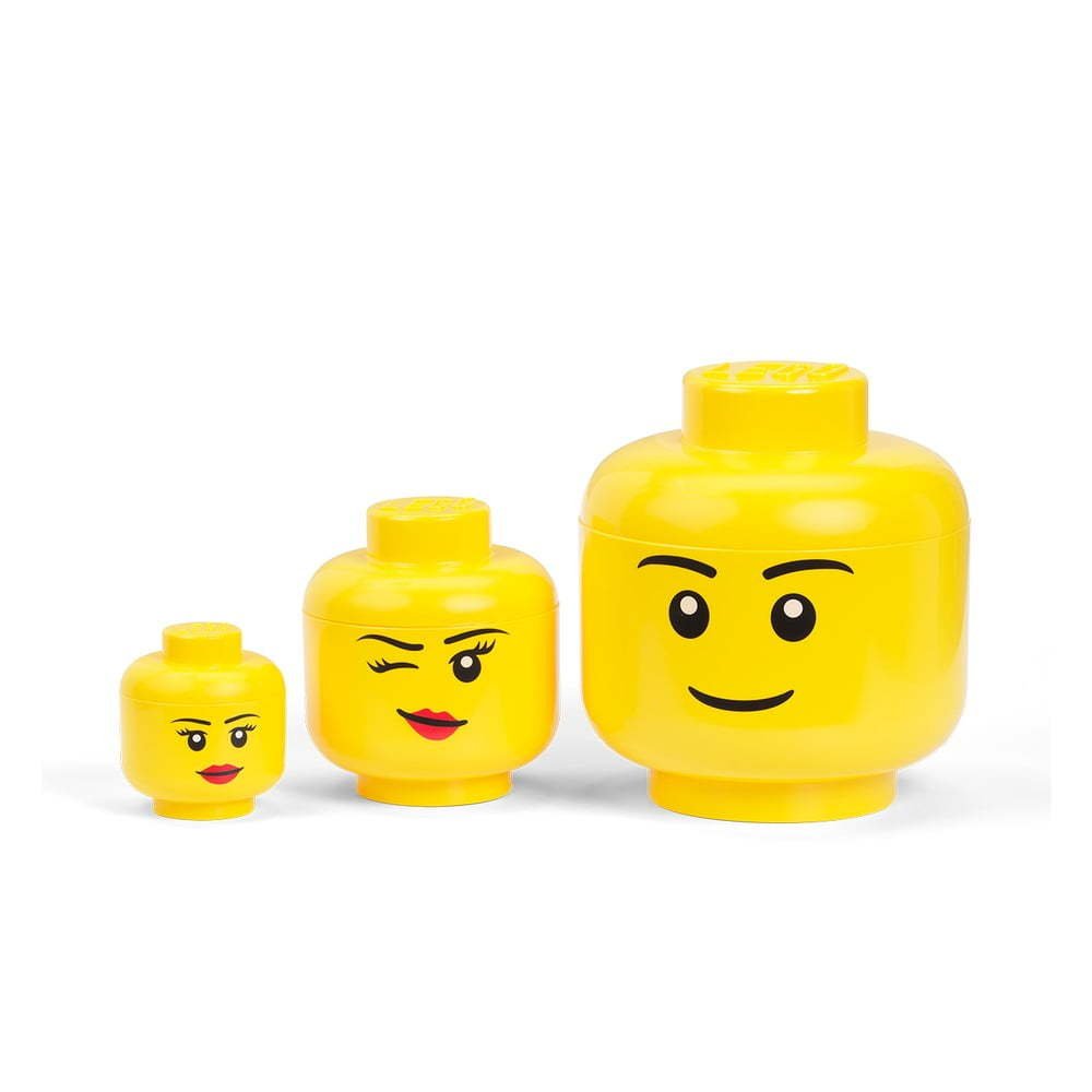 Daiktadėžė LEGO SMALL GIRL HEAD, geltonos sp., 16 x 18,5 cm, 200 ml - 2