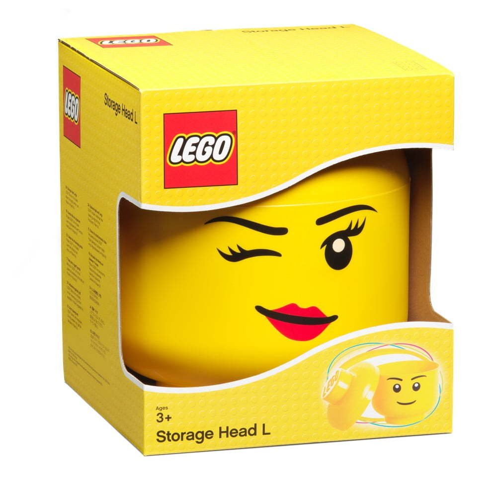 Daiktadėžė LEGO SMALL GIRL HEAD, geltonos sp., 16 x 18,5 cm, 200 ml - 3