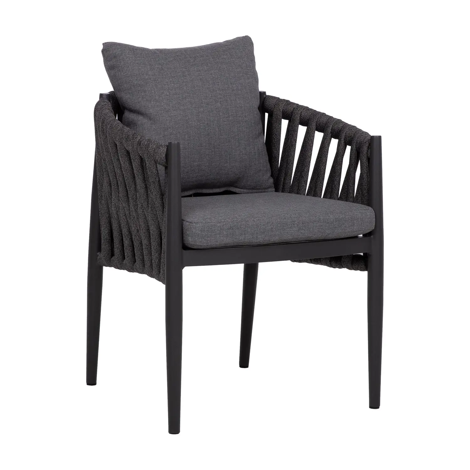 Lauko kėdė Home4you BRISTOL 61,5x62,5xH77cm, pilka-0