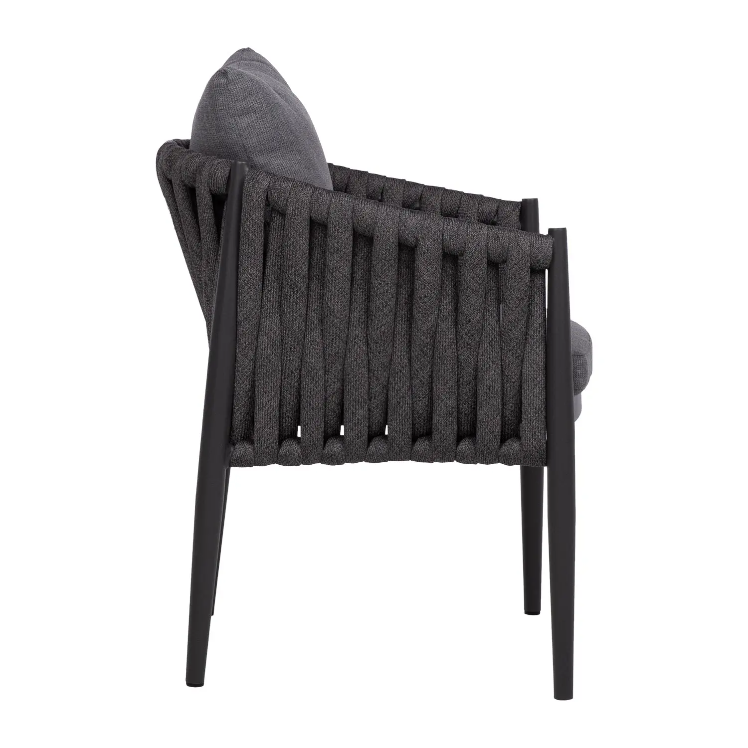 Lauko kėdė Home4you BRISTOL 61,5x62,5xH77cm, pilka - 4